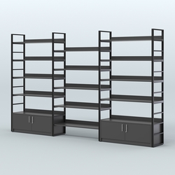 Комбо стеллажей с полками STRONG - АЛЬФА №5 (3760 мм), Черный