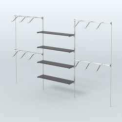 Neo Fix №3 с полками из ДСП и поручнями из хрома (3600 мм), Черный