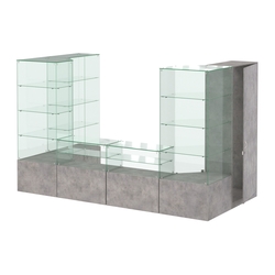 Павильон ИСТРА пристенный №3а (5, 87 кв.м), Бетон Чикаго светло-серый F186 ST9