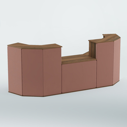 Ресепшен со столом БАРОН №7 (ровная поверхность), Орех + 03 Mika