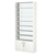 Стеллаж из ДСП с 8-ю полками 300x900 мм серии LEVEL-8 №12-1 (З/C - СТЕКЛО) Белый