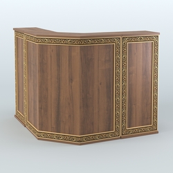 Ресепшен Г-образный серии БАРОККО №4, Орех