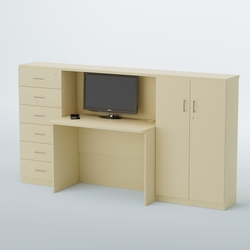 Ресепшен с тумбами и выдвижными ящиками ВЕГА №2, Крем Вайс