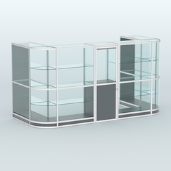 Павильон из профиля пристенный №11г (5,50 кв. м), Темно-Серый