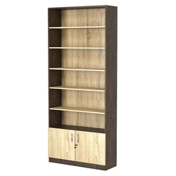 Стеллаж из ДСП с 5-ю полками 300x900 мм серии LEVEL-5 №12 (З/C - ДВП), Дуб Венге + Дуб Сонома