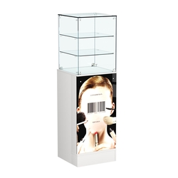 Прилавок со световым коробом и двумя полками №13, Белый