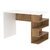Стол письменный со стеллажом СПС-03-П (правосторонний) Белый + Дуб Канзас коричневый