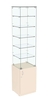 Высокая витрина ИСТРА №806 (задняя стенка - стекло) Крем Вайс
