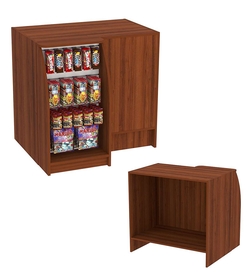 Торговый кассовый прилавок импульсных покупок с экономпанелью Импульс №1-2-450, Орех