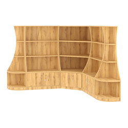 Угловой низкий стеллаж ГАРАНТ №2, Дуб Золотистый