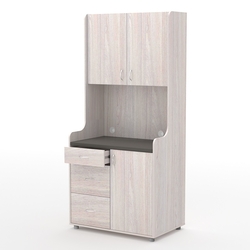 Офисная мини-кухня ЭЛЕГИЯ №4А, Ясень Анкор светлый