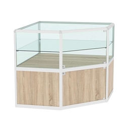 Прилавок из профиля угловой пятигранный №3 (закрытый), Дуб сонома