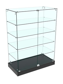 Прилавок Истра стеклянный №129 (закрытый), Дуб Венге