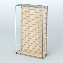 Торговая система ХРОМ (задняя стенка - Экономпанель) №1, Дуб Сонома