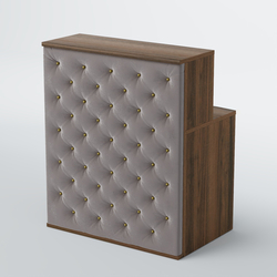 Ресепшен БАРОН №1 (карета золото), Орех + Велюр 16 Elephant