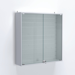 Витрина настенная №204-1Б закрытая с экономпанелью, Серый