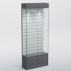 Витрина СЕТЬ №4 с экономпанелью, Темно-Серый