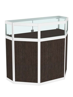 Прилавок из профиля трапеция №2  (закрытый), Дуб Венге