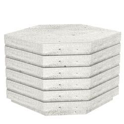 Торговый прилавок шестигранный с фасадными панелями №14Э, Метрополитан Грей