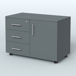 Тумба для оргтехники Види Вуд, цвет мокко + вяз, Темно-Серый