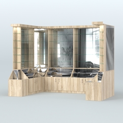 Павильон с прозрачными дверками серии Эталон №5, Дуб сонома