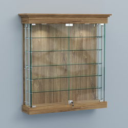 Витрина для музеев "Коллекция" настенная №2-5А-РЕГ, Дуб Канзас коричневый