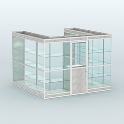 Павильон из профиля пристенный №5в (6,75 кв. м), Метрополитан Грей