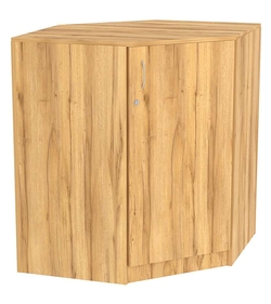 Прилавок Истра №124 угловой, универсальный (закрытый), Дуб Золотистый