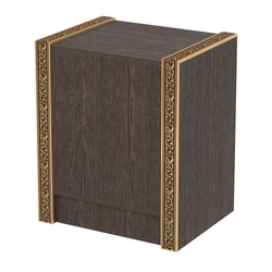 Недорогой прилавок полностью глухой с декоративными молдингами №ПДМ-5-600, Дуб Венге