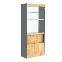 Витрина-прилавок, Дуб Золотистый и Темно-Серый