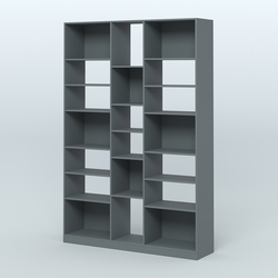 Стеллаж из ДСП серии ЛОФТ №14-2 с полками ДСП, Темно-Серый