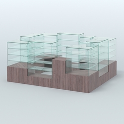 Павильон ИСТРА в центр зала №4 (открытый) (7, 15 кв.м), Ясень Анкор темный