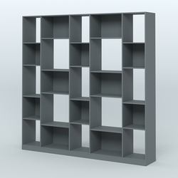 Стеллаж из ДСП серии ЛОФТ №17-1, Темно-Серый