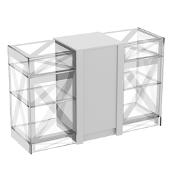 Прилавок из ДСП Модерн №1-КР-600 центральный, Серый