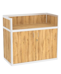 Прилавок под кассу из профиля №5  (закрытый), Дуб Золотистый