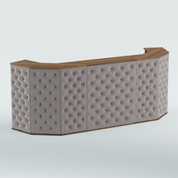 Ресепшен БАРОН №6 (карета золото), Орех + Велюр 16 Elephant