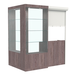 Угловой павильон №1-3П (2,16 кв.м), Ясень Анкор темный