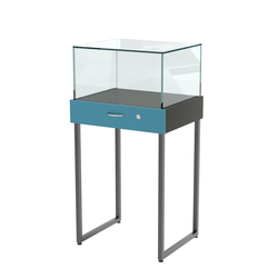 Прилавок ювелирный "Диаманд" №4-600, ЛДСП черный + МДФ бриз