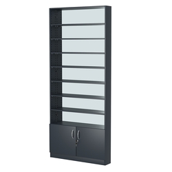 Стеллаж из ДСП с 7-ю полками 150x900 мм серии LEVEL-7 №9-2 (З/C - ЗЕРКАЛО), Антрацит