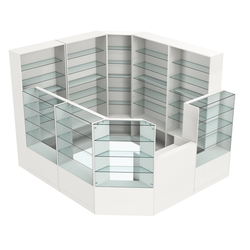 Торговый угловой островок ГРАЦИЯ №4 (открытый) (6.63 кв.м), Белый
