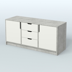 Тумба Модесто, Метрополитан Грей + Белый