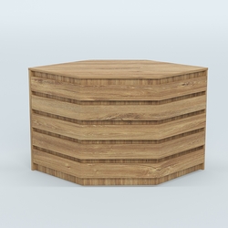 Стол-ресепшен серии ПРАЙМ №3А угловой, Дуб Канзас коричневый