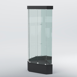 Витрина для музеев "Коллекция" №18 угловая с фризом, Антрацит