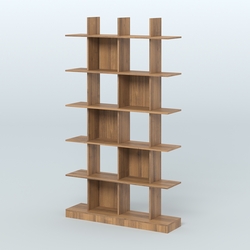 Торговый стеллаж Лофт №4 с ячейками, Орех