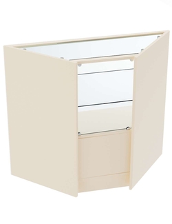 Прилавок угловой №12 (внутренний угол), Крем Вайс