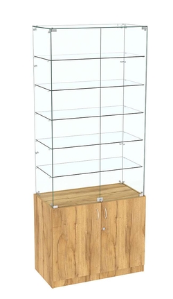 Высокая витрина ИСТРА №805 (задняя стенка - стекло), Дуб Золотистый