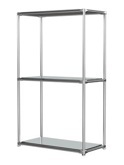 Хромированный стеллаж СТИЛЬ №2а-4 с зеркалами, Грейвуд