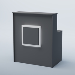 Ресепшен прямоугольный КВАДРАТ №1, Темно-Серый