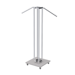 Торговое вешало для одежды с наклонными кронштейнами СТРЕЛА №3-5Ц-ТНХ, Серый