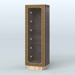 Низкая витрина декорированная НБА-501С, Дуб Венге + Дуб Сонома